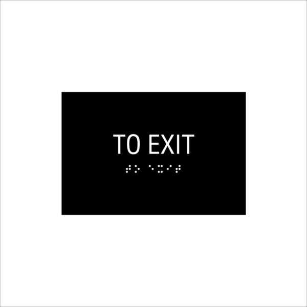 To Exit Sign Black
