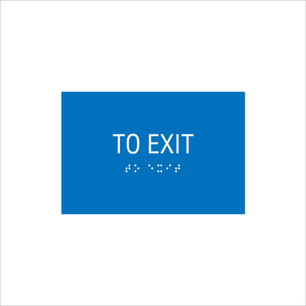 To Exit Sign Blue