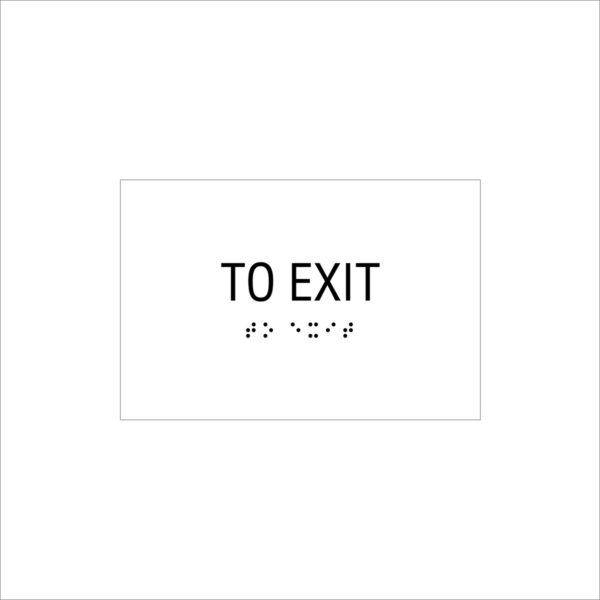 To Exit Sign White