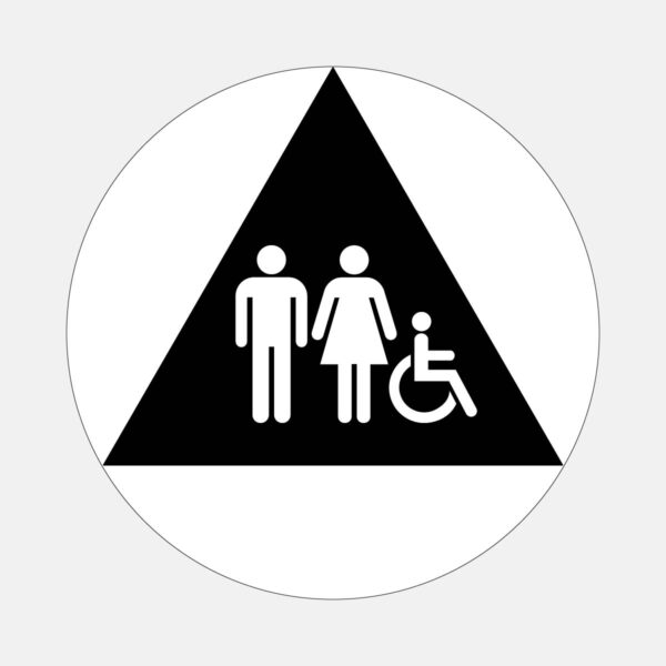 12x12 Unisex ISA Restroom Door White