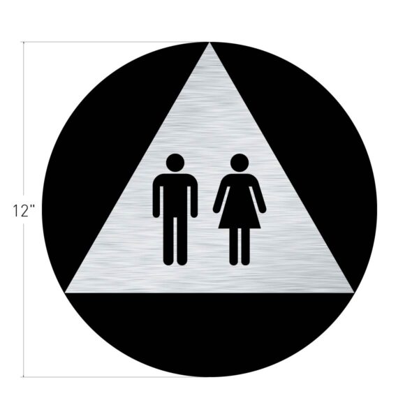 12x12 Unisex Restroom Door Brushed