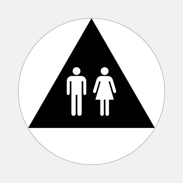 12x12 Unisex Restroom Door White