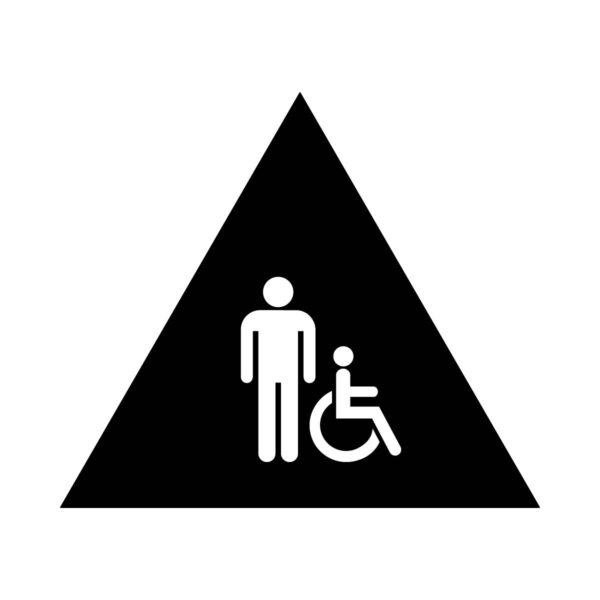 12x12 Men Restroom ISA Door Black
