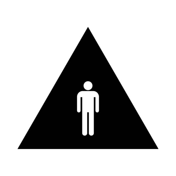 12x12 Men Restroom Door Black