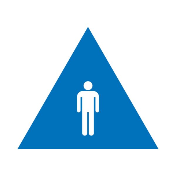 12x12 Men Restroom Door Blue