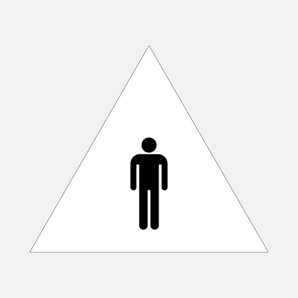 12x12 Men Restroom Door White