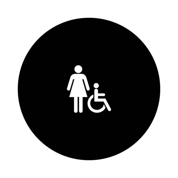 12x12 Women Restroom ISA Door Black