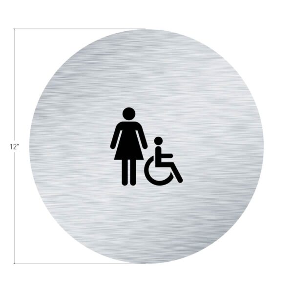12x12 Women Restroom ISA Door Brushed