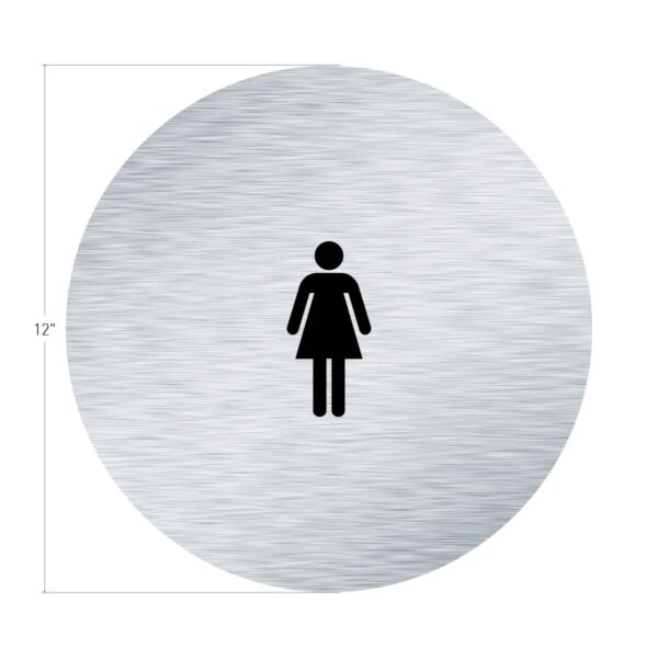 12x12 Women Restroom Door Brushed