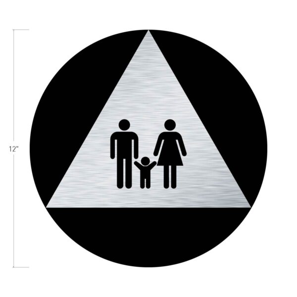 12x12 Family Restroom Door Brushed