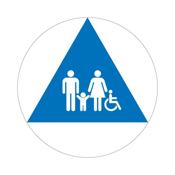 12x12 Family ISA Restroom Door Blue