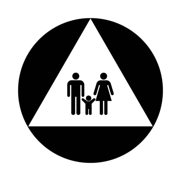 12x12 Family Restroom Door White