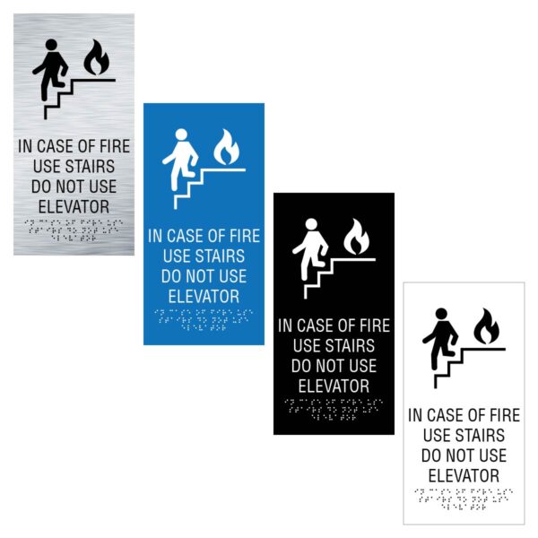6x12 In Case Of Fire Elevator Sign Featured Image