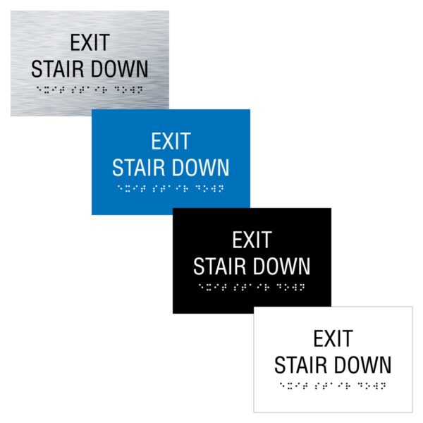 exit stair down sign