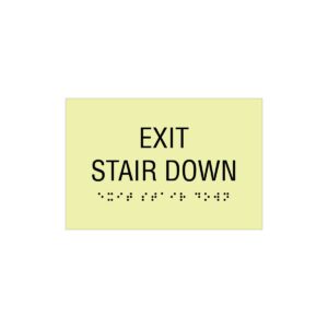 Exit Stair Down (Glow in the Dark) - 4”x6”