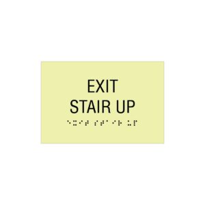 Exit Stair Up (Glow in the Dark) - 4”x6”