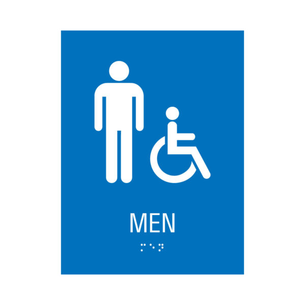 6x8 Men ISA Restroom Sign Blue