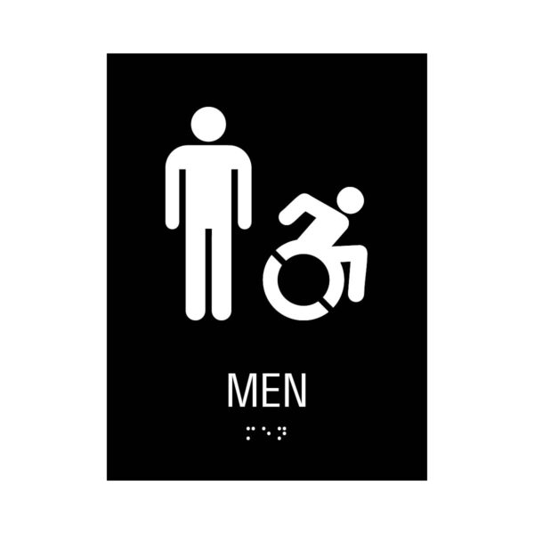 6x8 Men ISA NY CT Restroom Black
