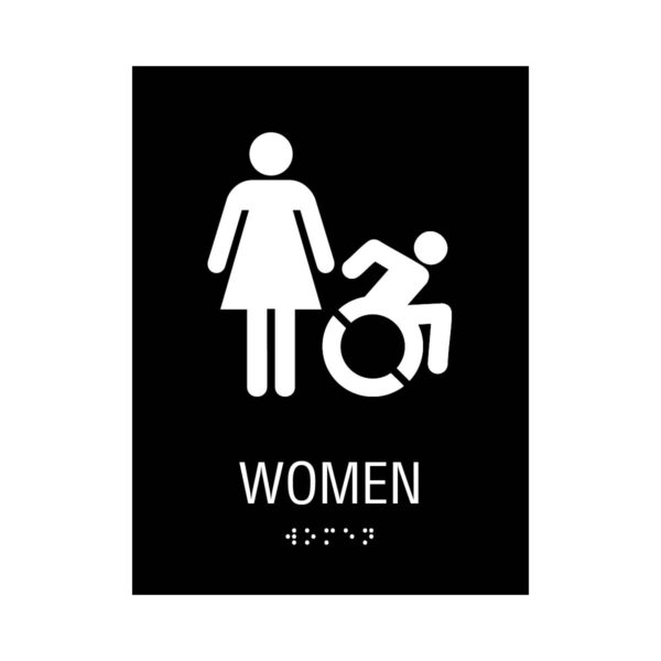 6x8 Women ISA (NY - CT) Restroom Sign Blue