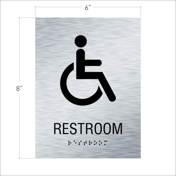 6x8 Restroom ISA Sign Brushed