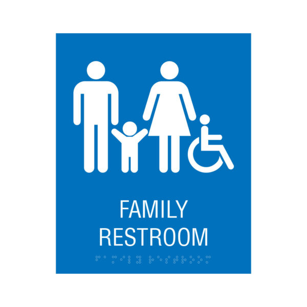 Family ISA Restroom - 7”x8.6” Blue