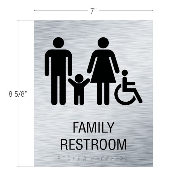 Family ISA Restroom - 7”x8.6” Brushed
