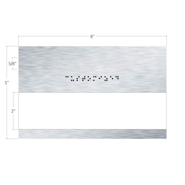 Custom Insert (1-Line) - 5”x8” Brushed