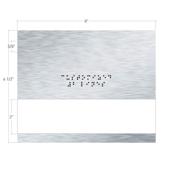 Custom Insert (2-Line) – 6.5”x8” Brushed