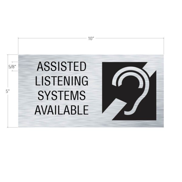 Assisted Listening - 10”x5” Brushed