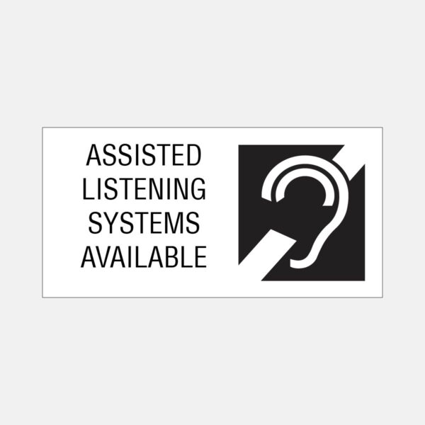 Assisted Listening - 10”x5” White