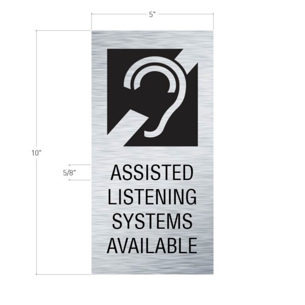 Assisted Listening - 5”x10” Brushed