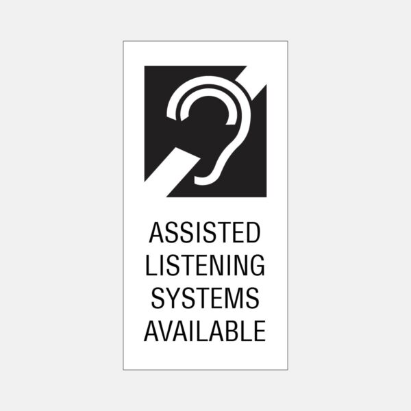 Assisted Listening - 5”x10” White