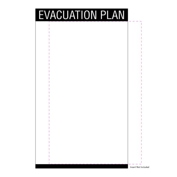 Evacuation Map Insert Sign Frame – 11”x19” Black