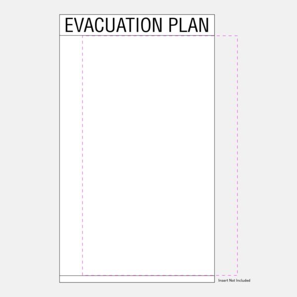 Evacuation Map Insert Sign Frame – 11”x19” White