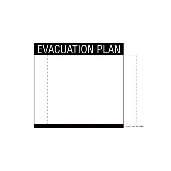 Evacuation Map Insert Frame Sign Black
