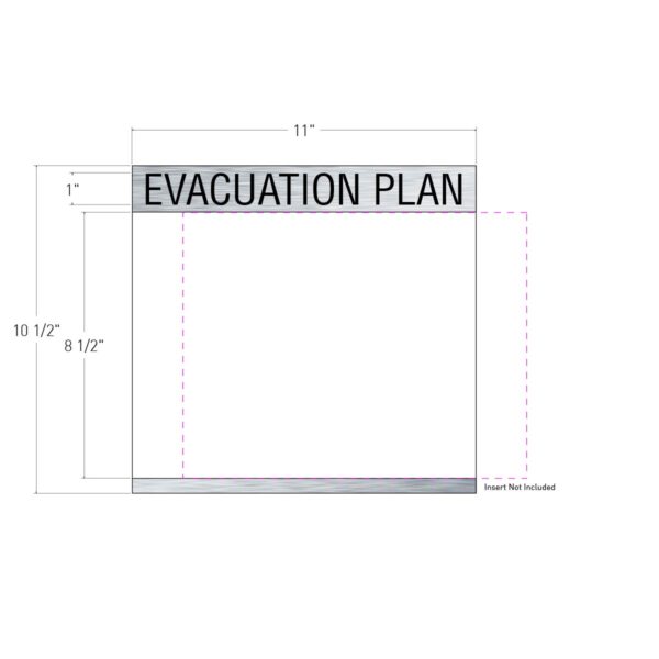 Evacuation Map Insert Frame Sign Brushed
