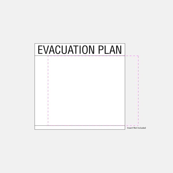 Evacuation Map Insert Frame Sign White