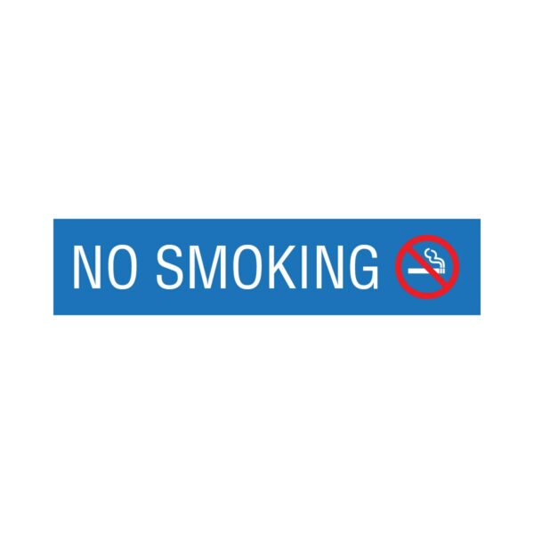 No Smoking – 2.5”x10” Blue