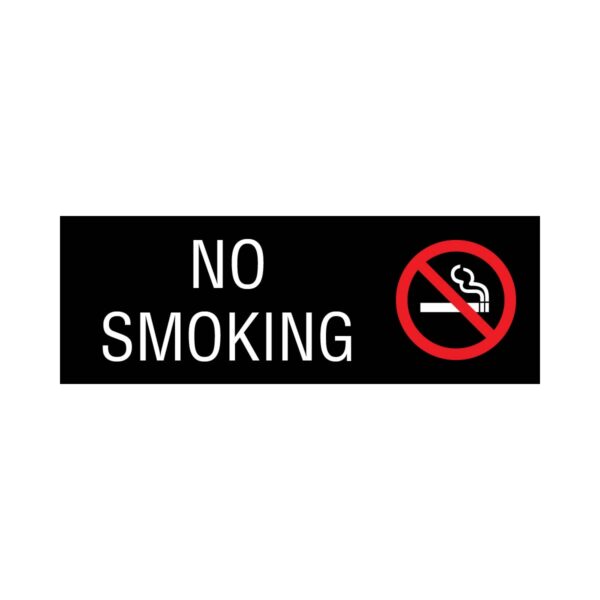 No Smoking – 3.5”x10” Black
