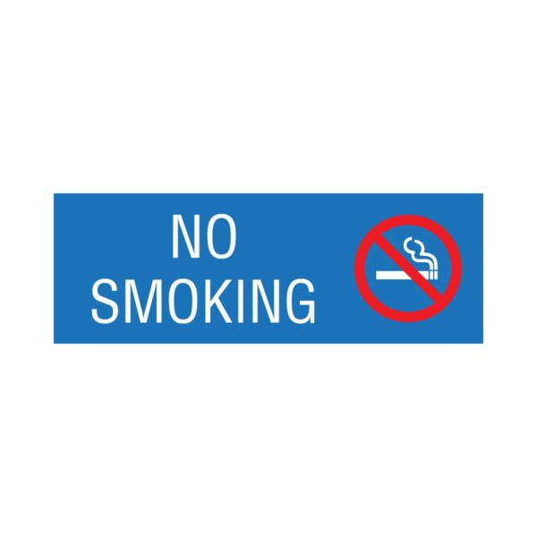 No Smoking – 3.5”x10” Blue