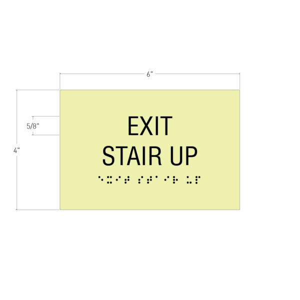 Exit Stair Up (Glow in the Dark) - 4”x6” - Image 2