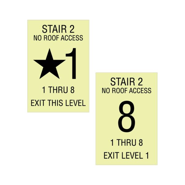 Stairwell Code IBC-IFC (Glow in the Dark) - 12”x18”