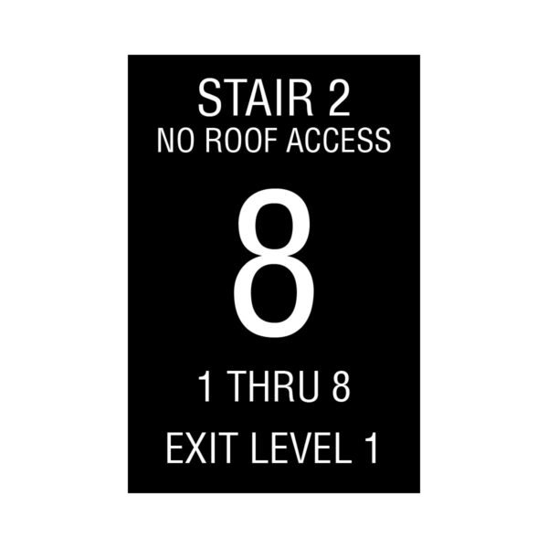 custom stair sign Black