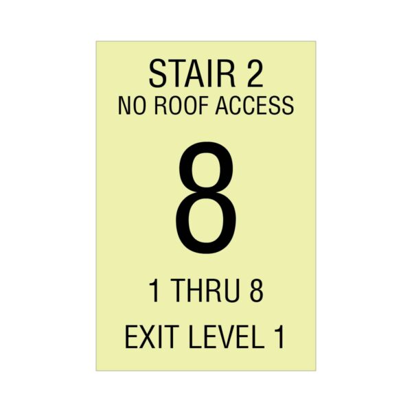 Stairwell Code IBC/IFC (Glow in the Dark) - 12”x18” - Image 3