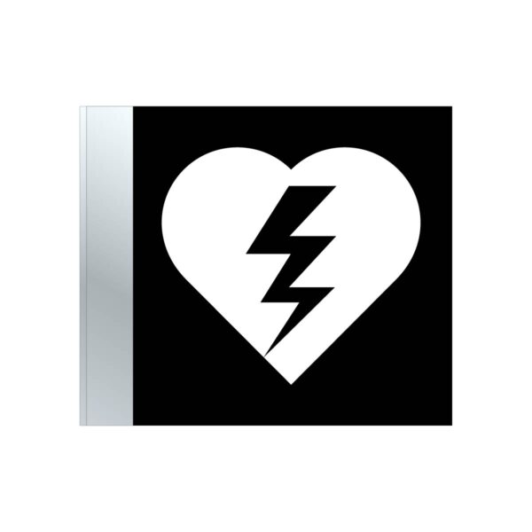 AED Blade Sign – 6”x7” Black