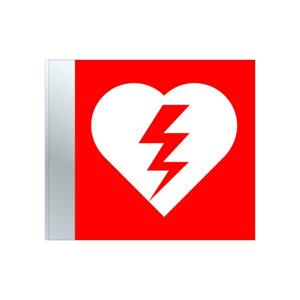 AED Blade Sign – 6”x7” Red